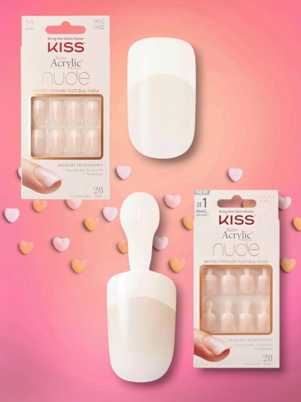 🆕💕KISS Acrylic Ready-to-Wear French Nails • RS & Medium • CHOOSE UR NAILS • NIB